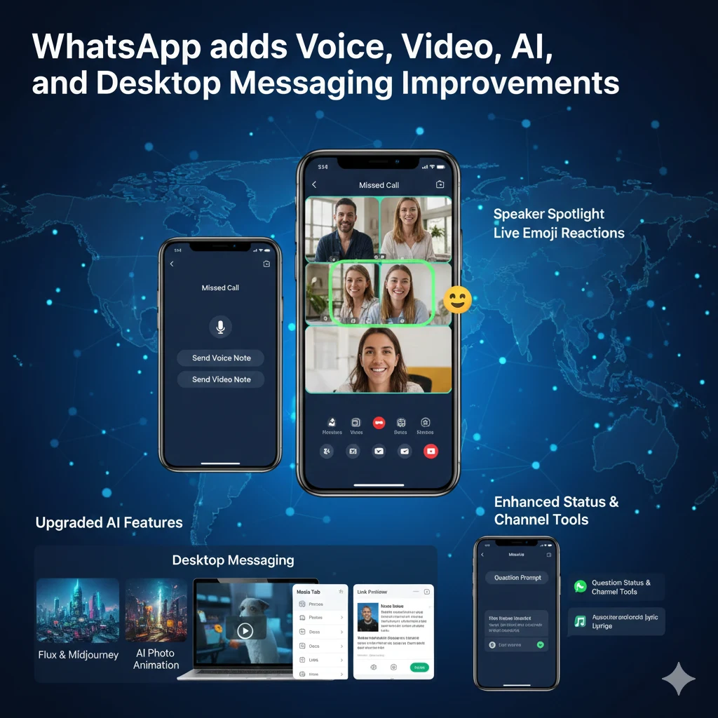 whatsapp adds voice video ai and desktop messaging improvements